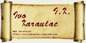 Ivo Karaulac vizit kartica